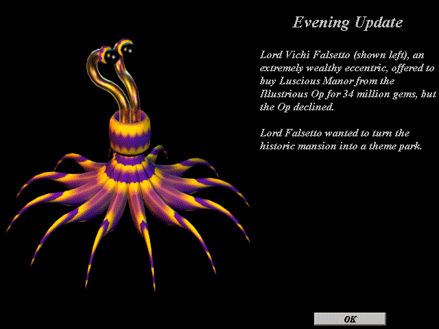 Picture of a sample evening update